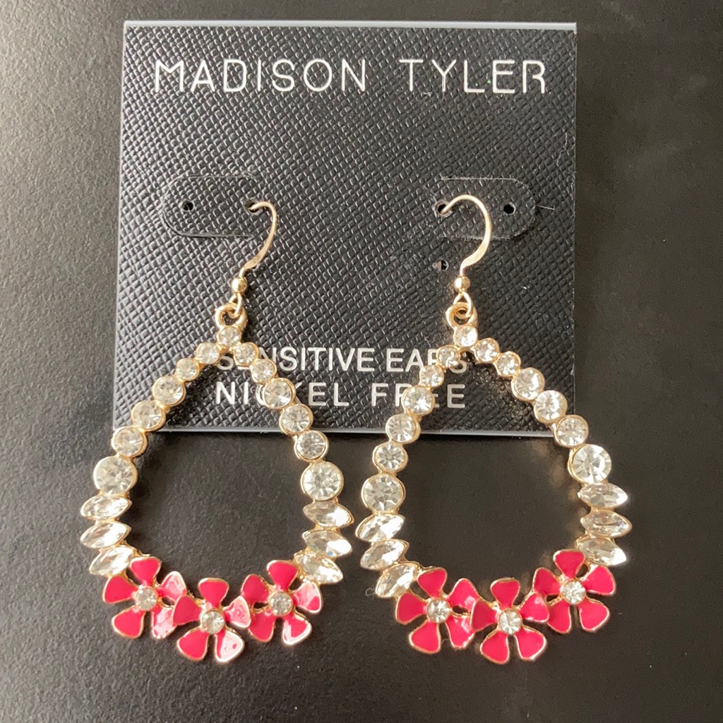 Madison Tyler Dangle Earrings,Vintage Style,Sensitive Ears Nickel Free, Teardrop